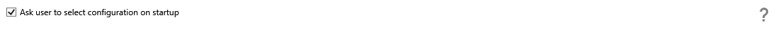 Demander à l'utilisateur de sélectionner le paramètre de configuration