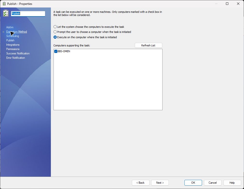 PDMPublisher task execution method