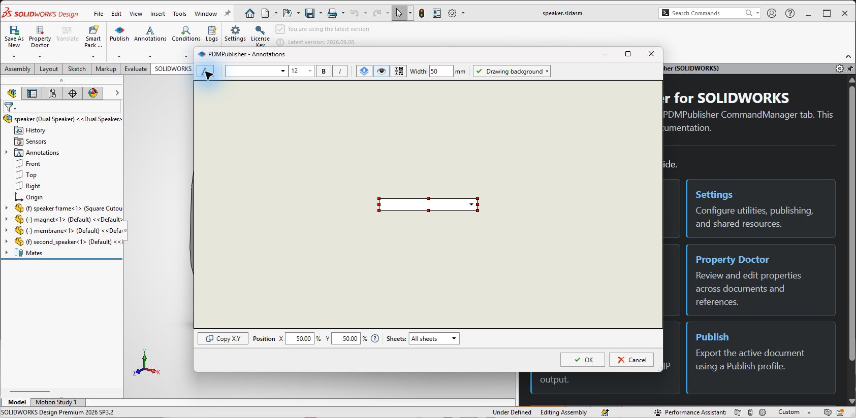 Annotation Editor und seine Steuerelemente