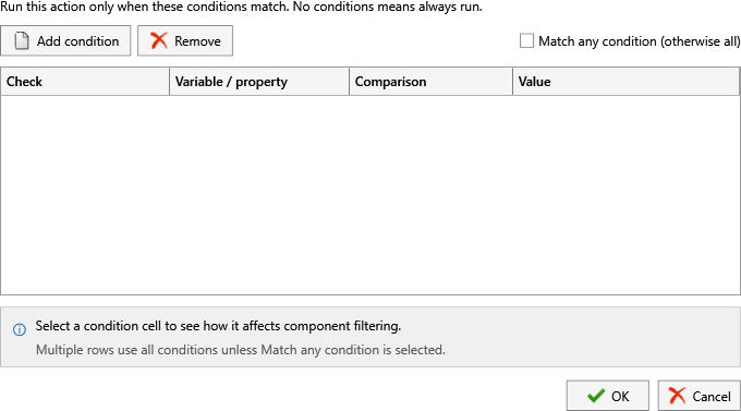 BOM Manager Ignore Components conditions