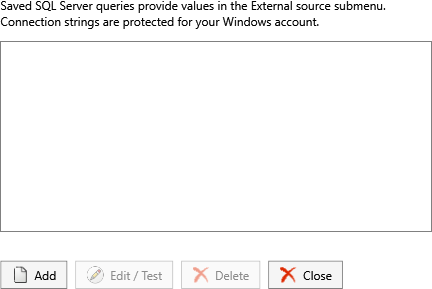 External SQL Server sources